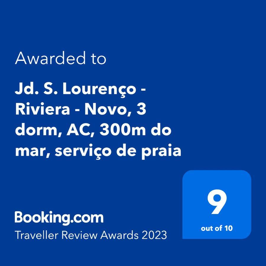 Apartamento Jd. S. Lourenço - Riviera - Novo, 3 Dorm, Ac, 300m Do Mar, Serviço De Riviera de Sao Lourenco